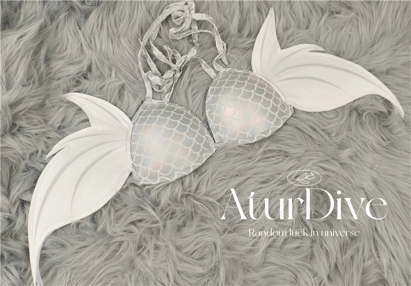 Large Cup Sequin Mermaid Bikini Top Women