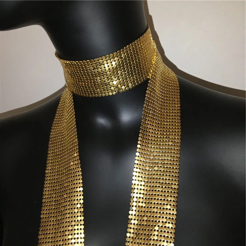 Holographic Sequined Party Scarf Women