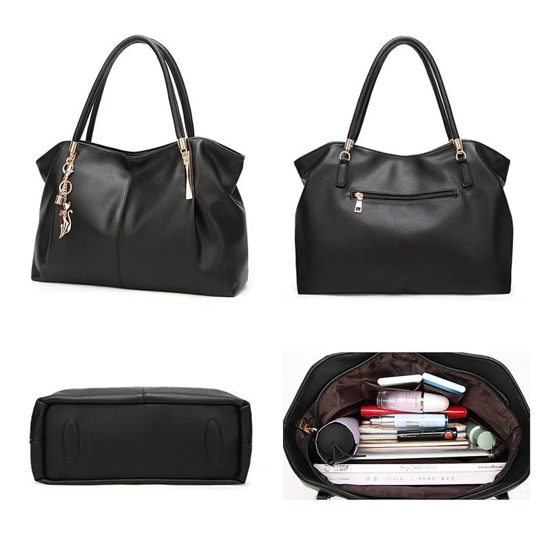 PU Leather Top-Handle Fashion Handbag