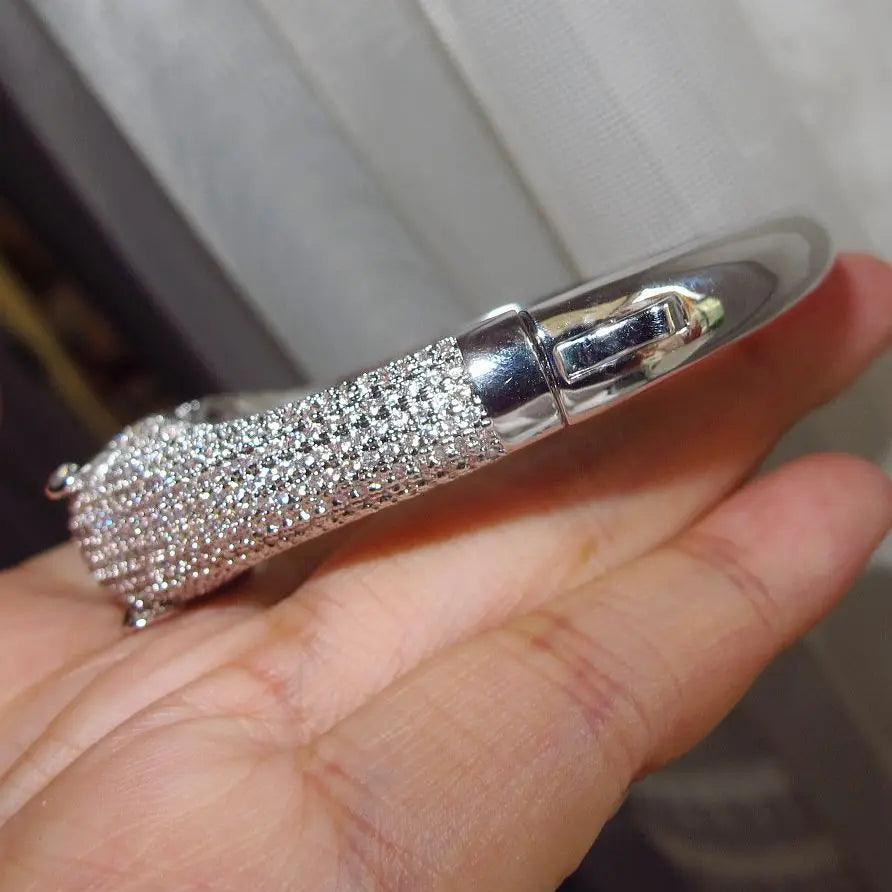 Leopard Head Cubic Zirconia Panther Bracelet