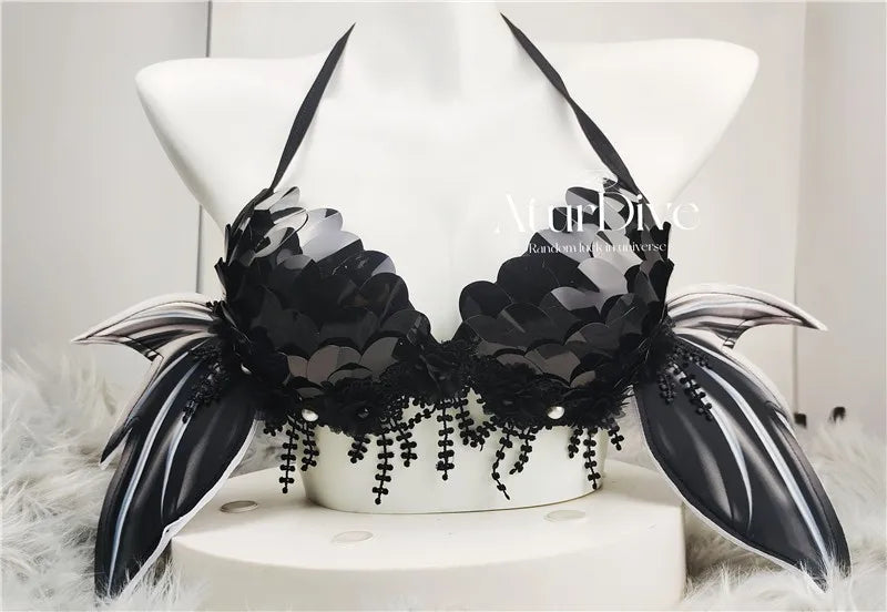 Large Cup Sequin Mermaid Bikini Top Women