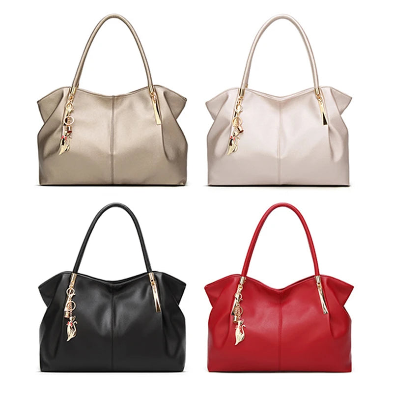 PU Leather Top-Handle Fashion Handbag
