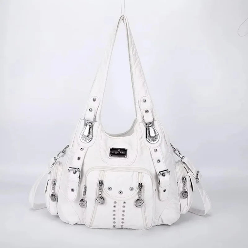 Angelkiss PU Leather Satchel Handbag