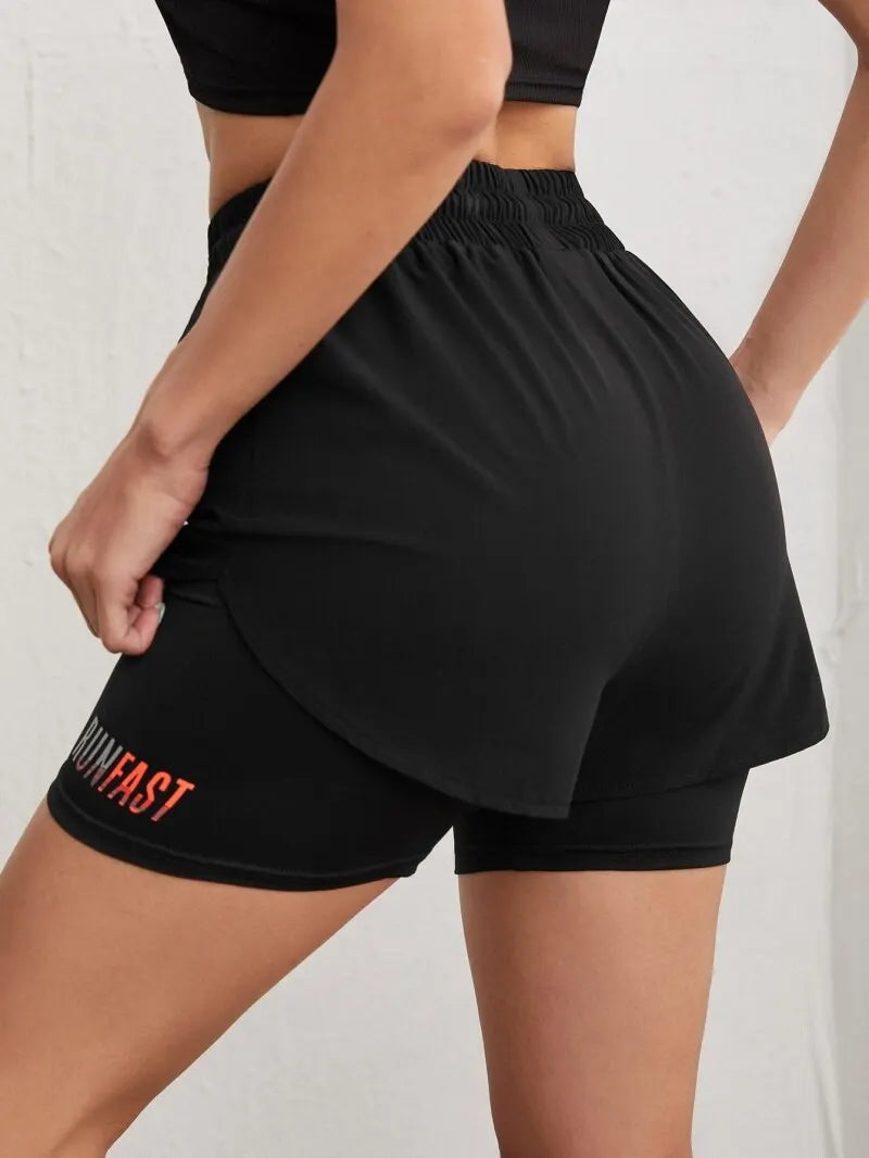 Women’s High Rise Elastic Yoga Shorts