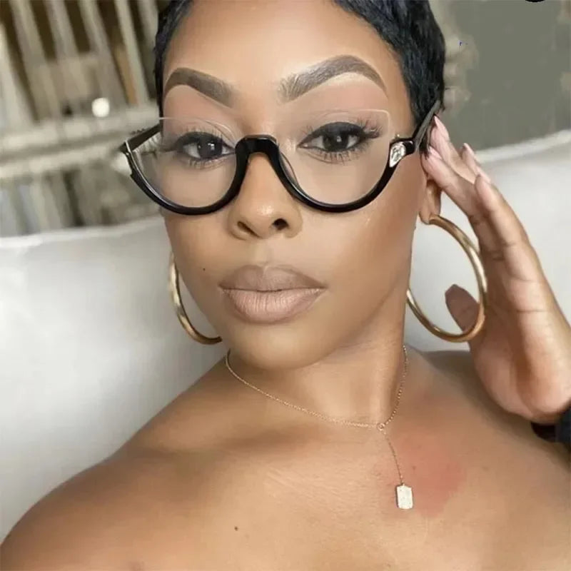 Women’s Half Frame Classic Cat Eye Sunglasses