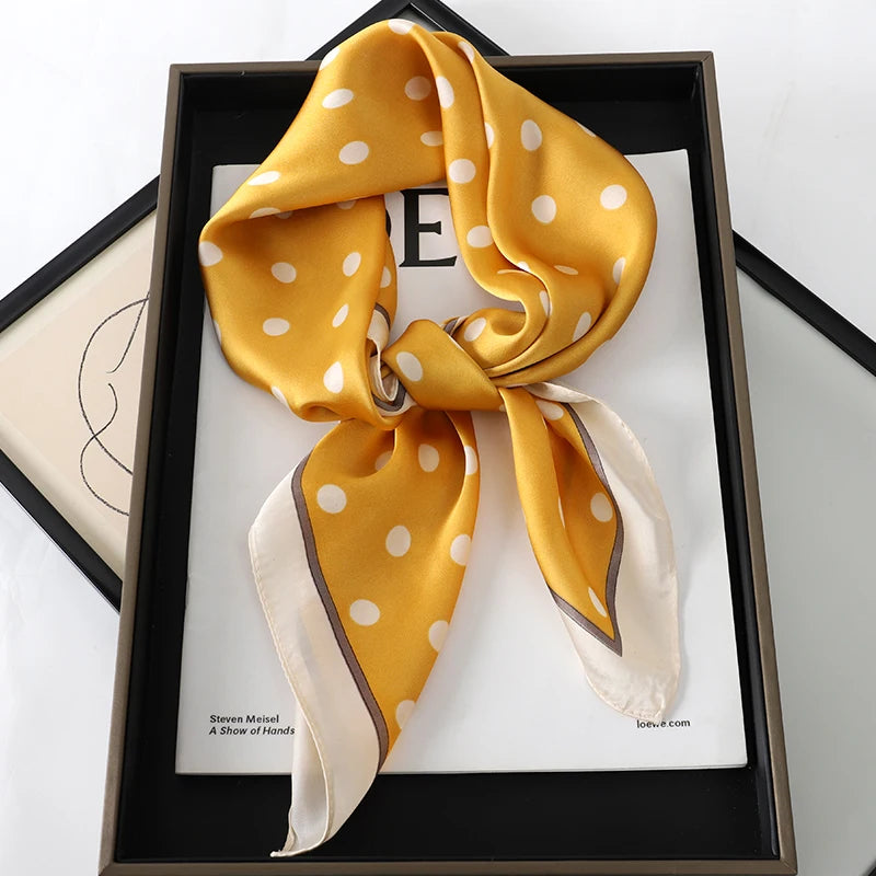Luxury Silk Feel Square Head Scarf 70×70cm