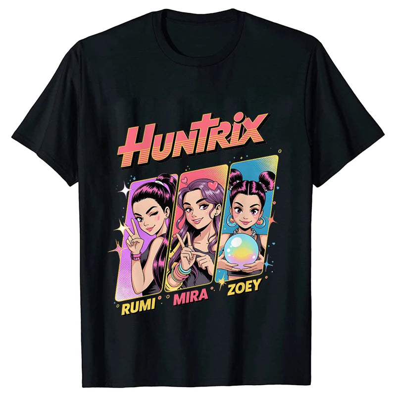 Kpop Oversized Demon Hunter Graphic T-Shirt Women