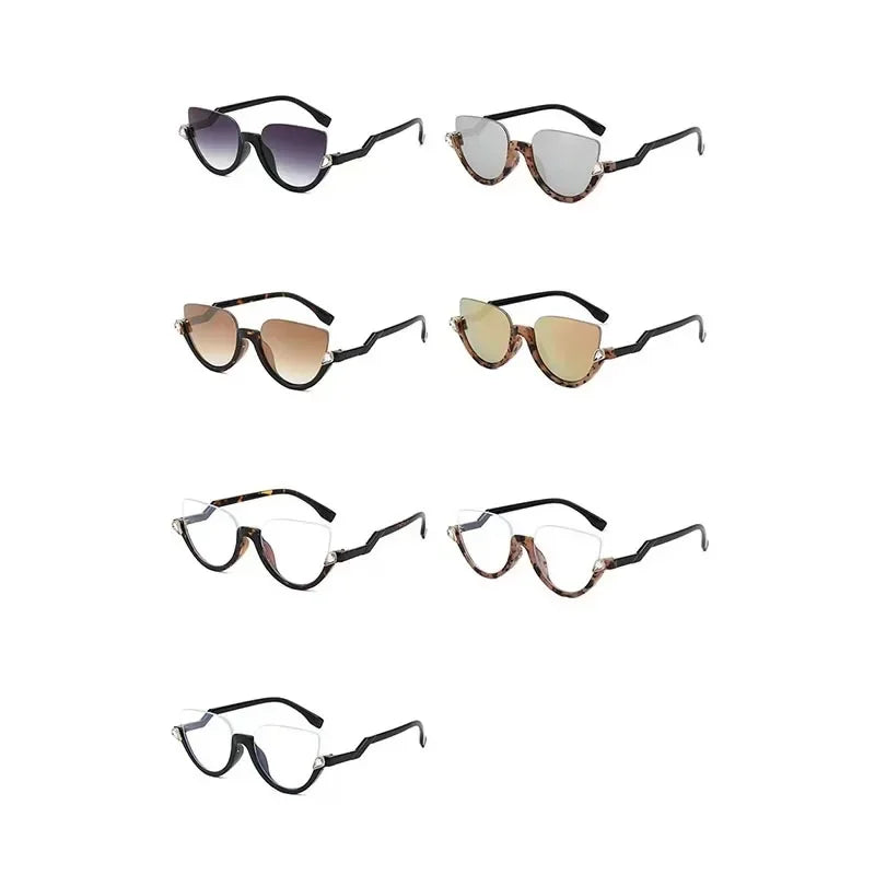 Women’s Half Frame Classic Cat Eye Sunglasses
