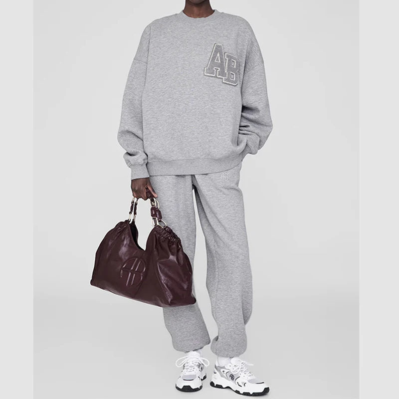 Embroidered Letter North American Niche Hoodie Women