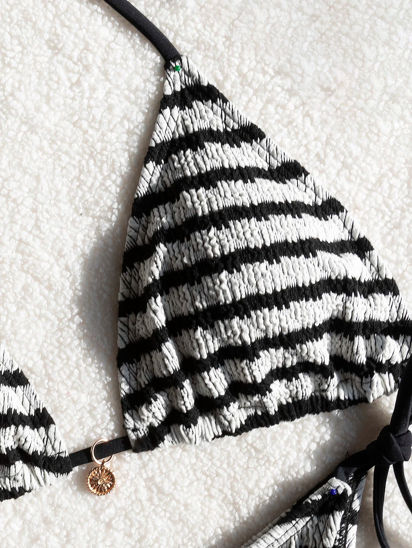 Striped Water Ripple Split Sexy Bikini Women