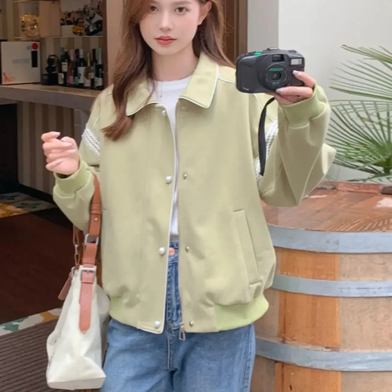 Korean Style Zip-Up Casual Jacket Women