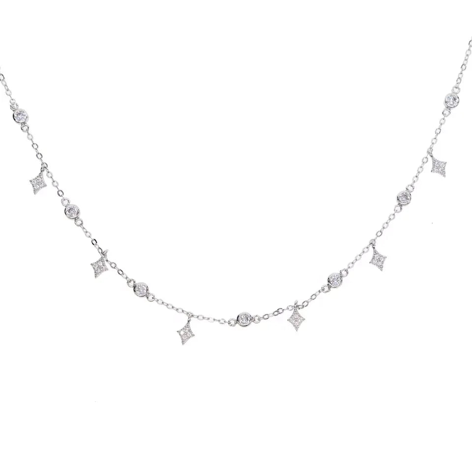 Love Moon Star Sterling Silver Necklace