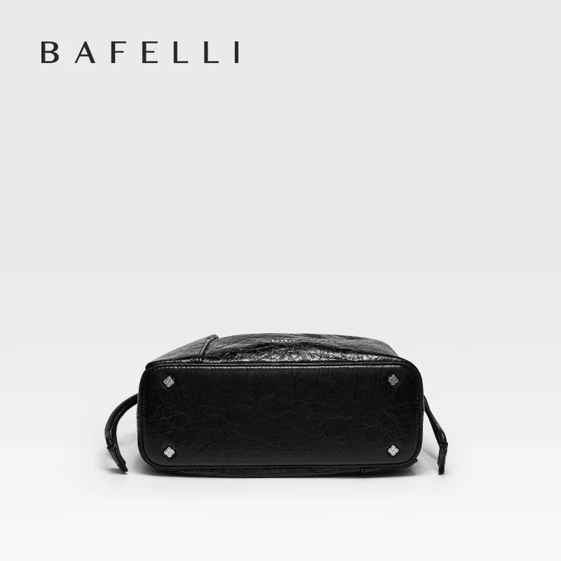 Bafelli Leather Casual Bucket Handbag