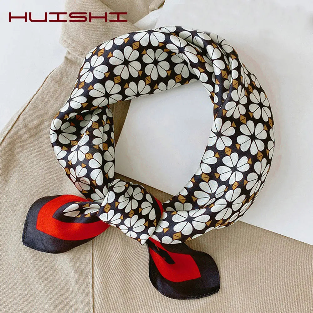 100% Silk Printed Neck Hair Scarf