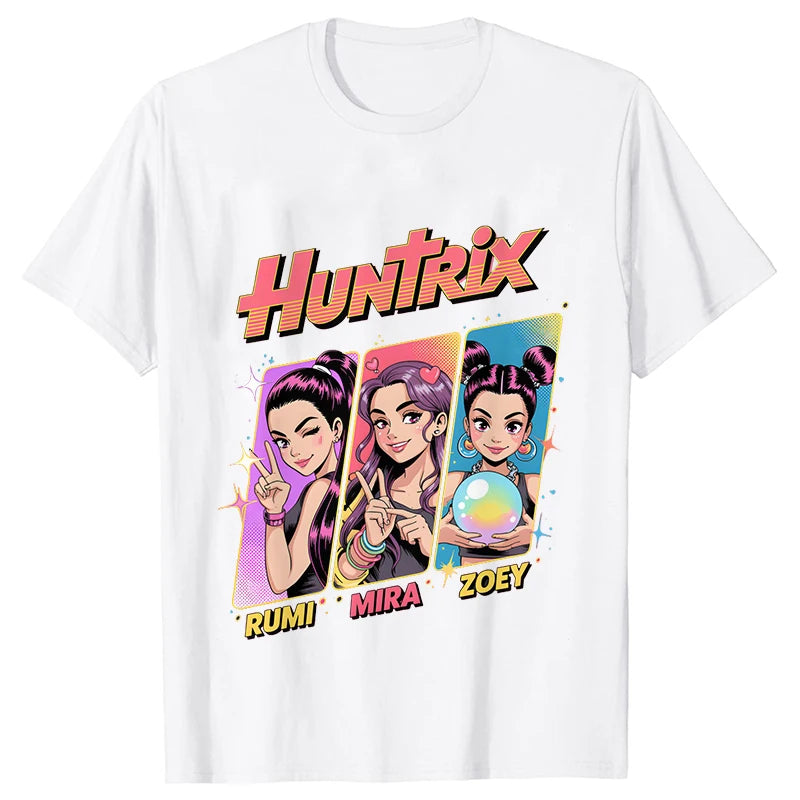 Kpop Oversized Demon Hunter Graphic T-Shirt Women