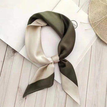 Luxury Satin Square Scarf Women