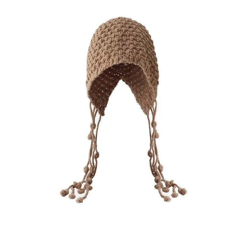 Thickened Knitted Baotou Hat with Tassel