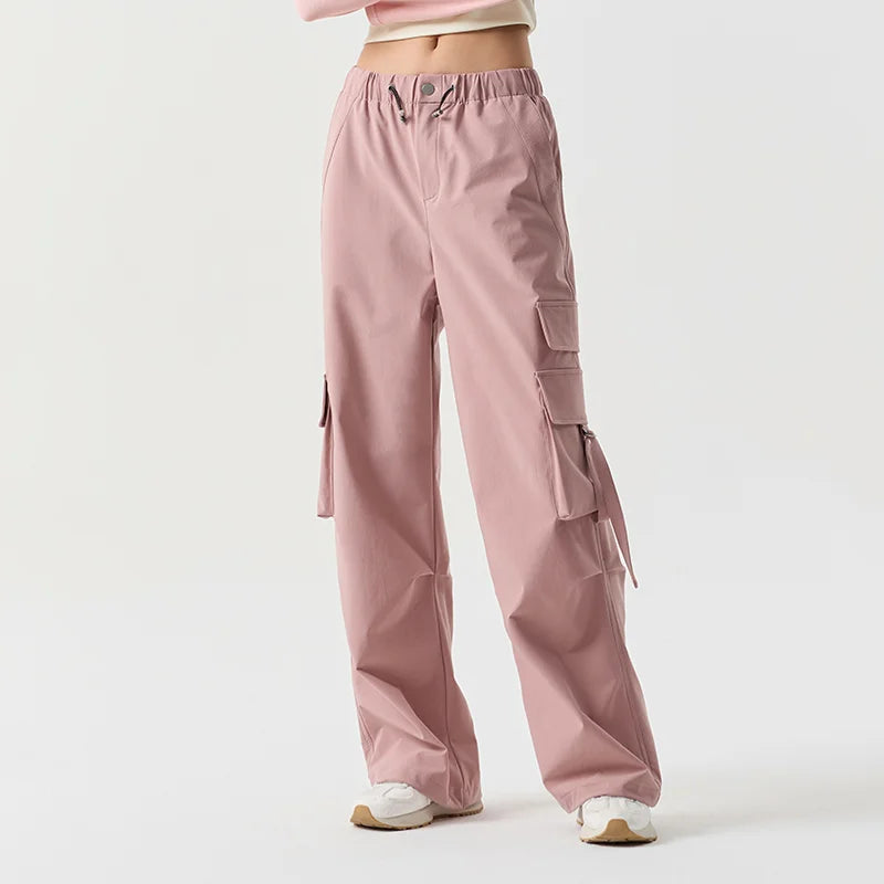 Casual Drawstring Wide-Leg Pants Women