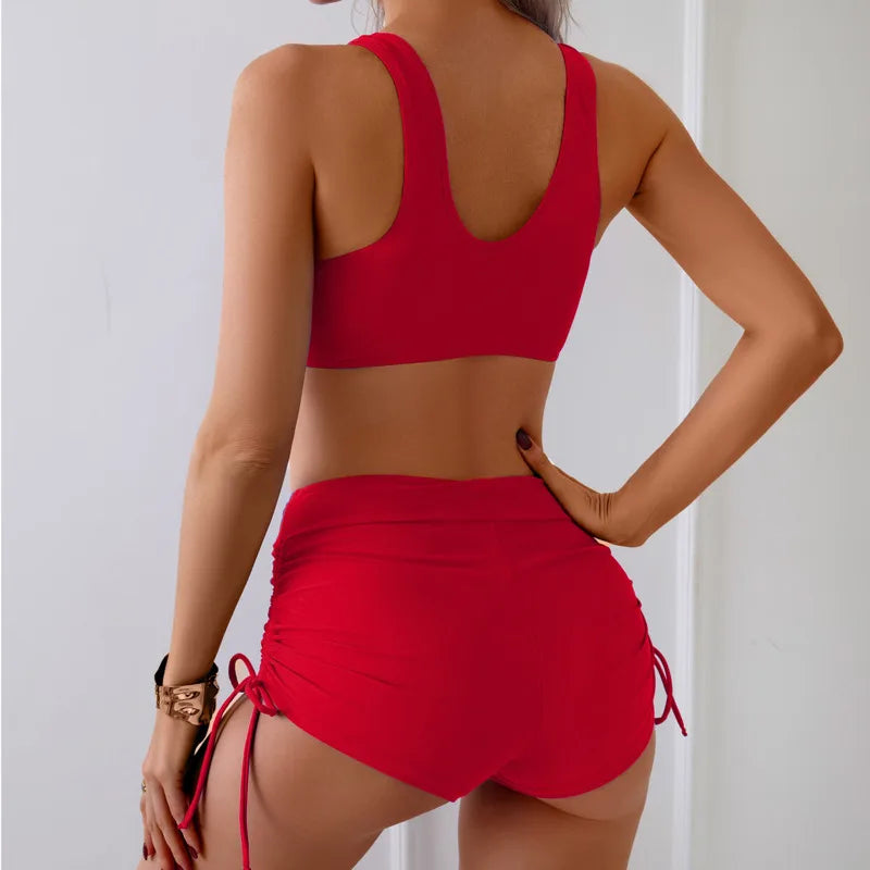 Cover Belly Two-Piece Tankini Swimwear Women