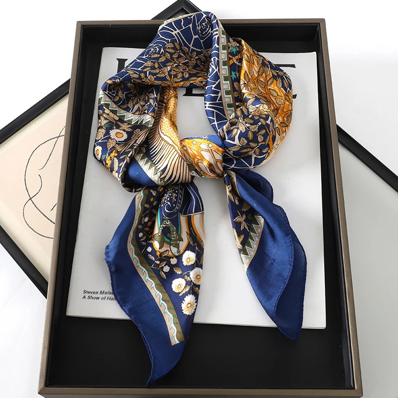 Luxury 60-Color Silk Square Scarf