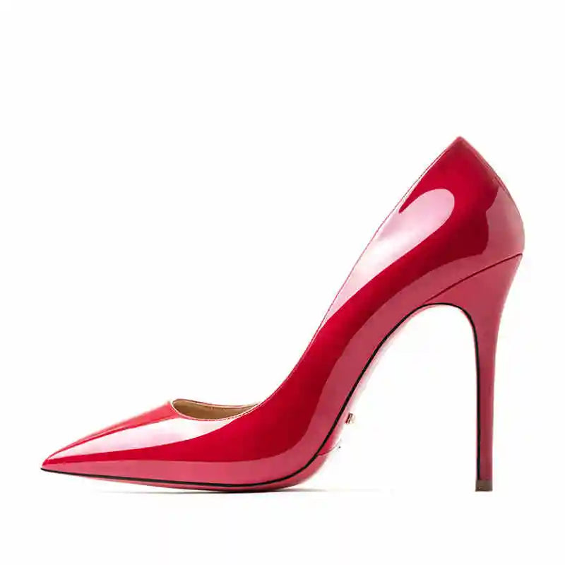 12cm Red Bottom Leather Pumps