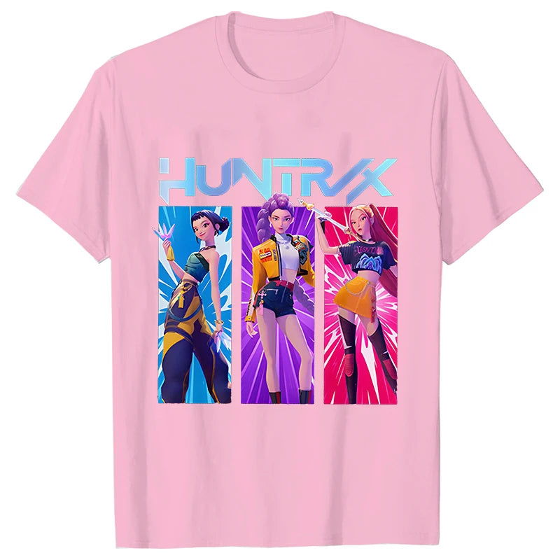 Kpop Oversized Demon Hunter Graphic T-Shirt Women