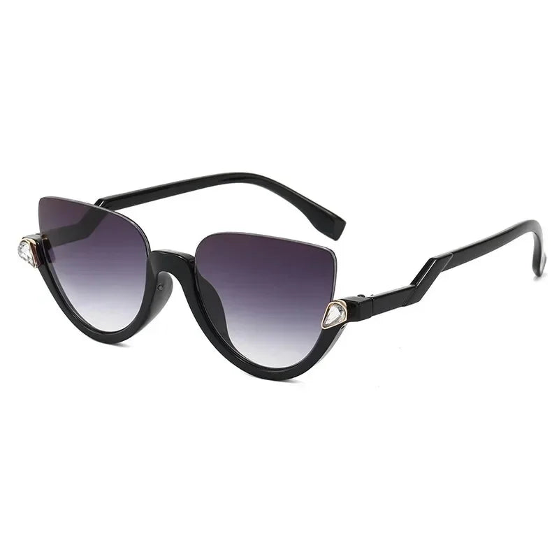 Women’s Half Frame Classic Cat Eye Sunglasses