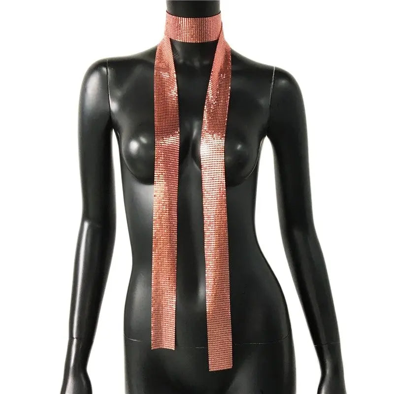 Holographic Sequined Party Scarf Women