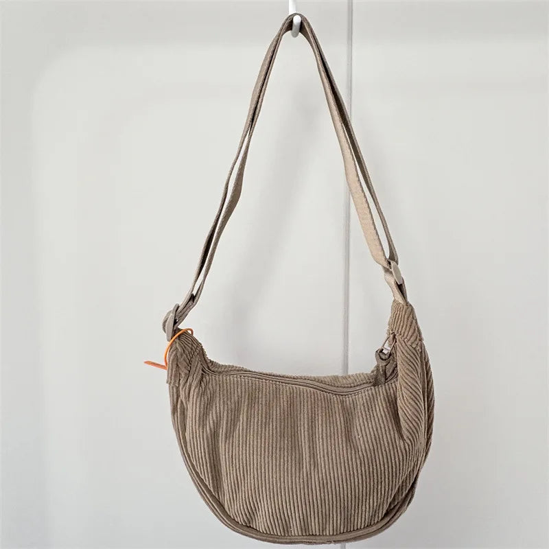 Corduroy Retro Hobos Shoulder Bag