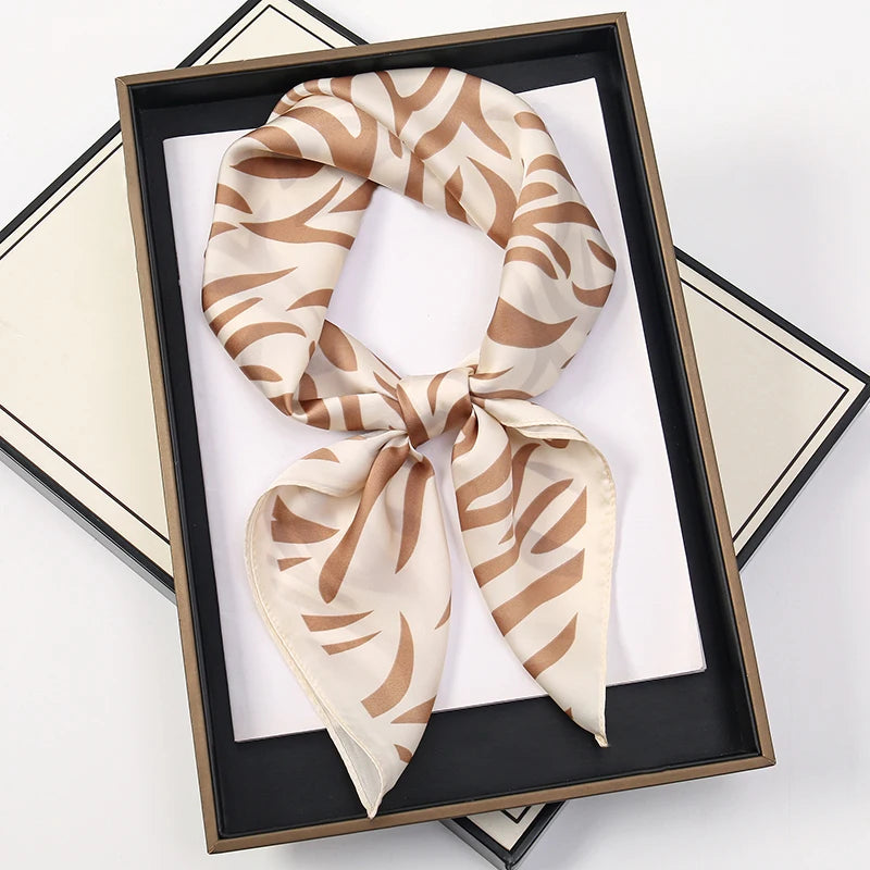 Luxury Silk Feel Square Head Scarf 70×70cm