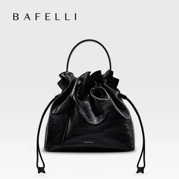 Bafelli Leather Casual Bucket Handbag