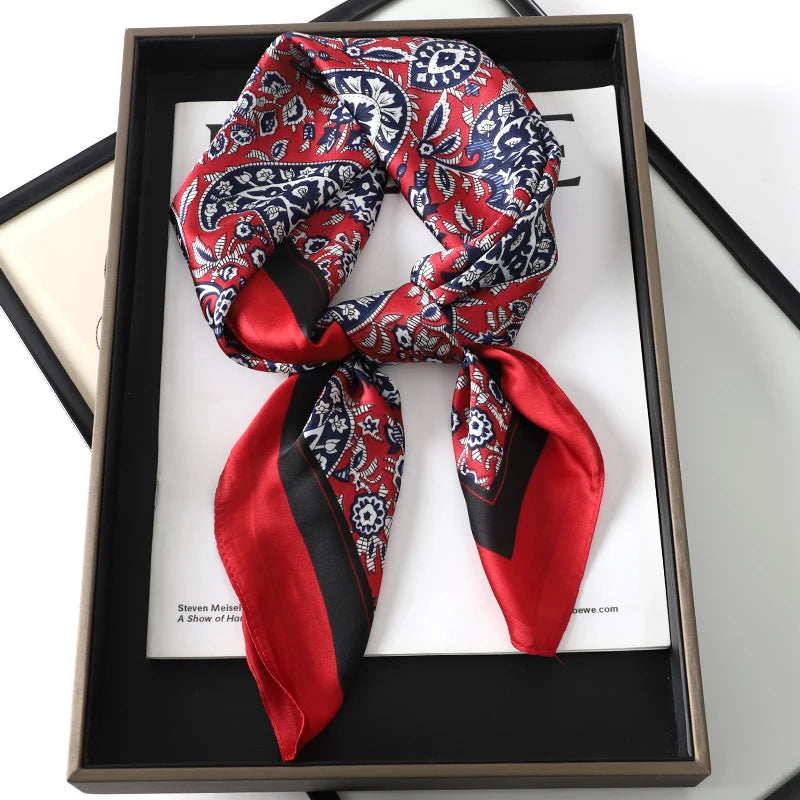 Luxury 60-Color Silk Square Scarf