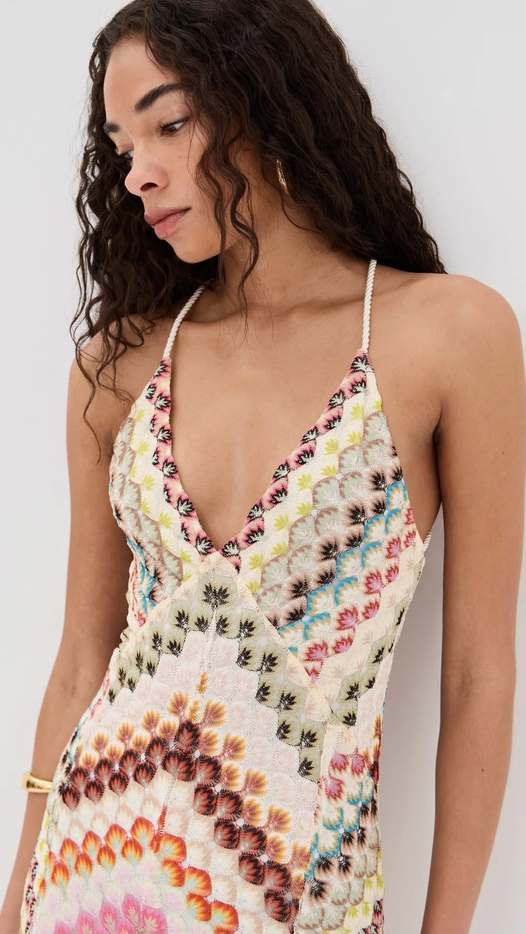 Colorful Hook Flower Backless Maxi Dress Women