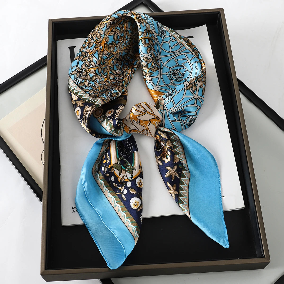 Luxury 60-Color Silk Square Scarf