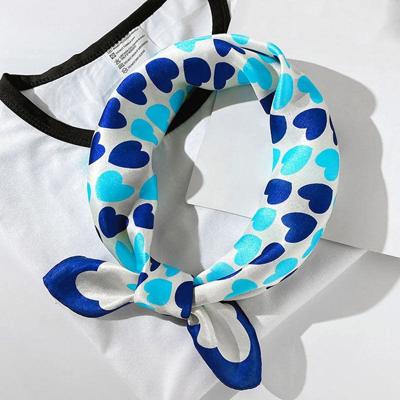 100% Silk Printed Neck Hair Scarf