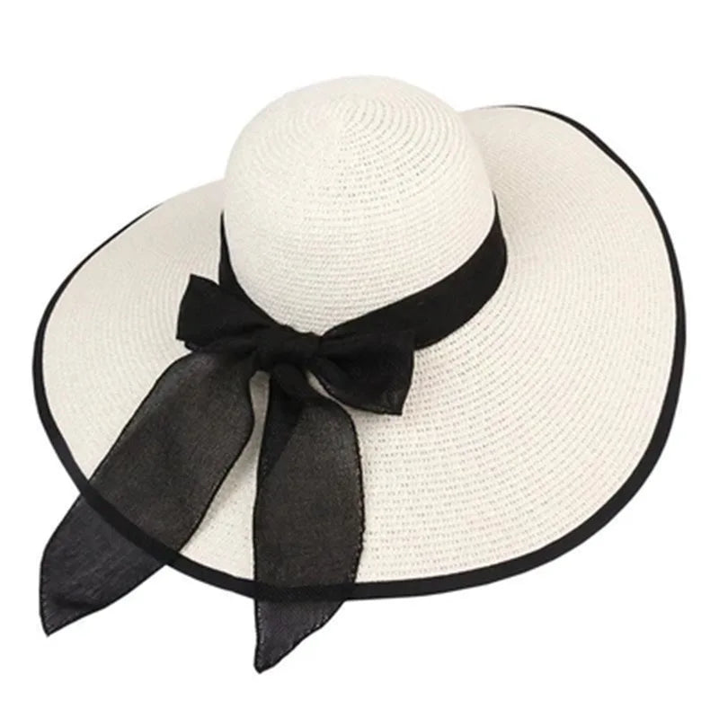 Women’s UV Protection Straw Summer Visor Hat