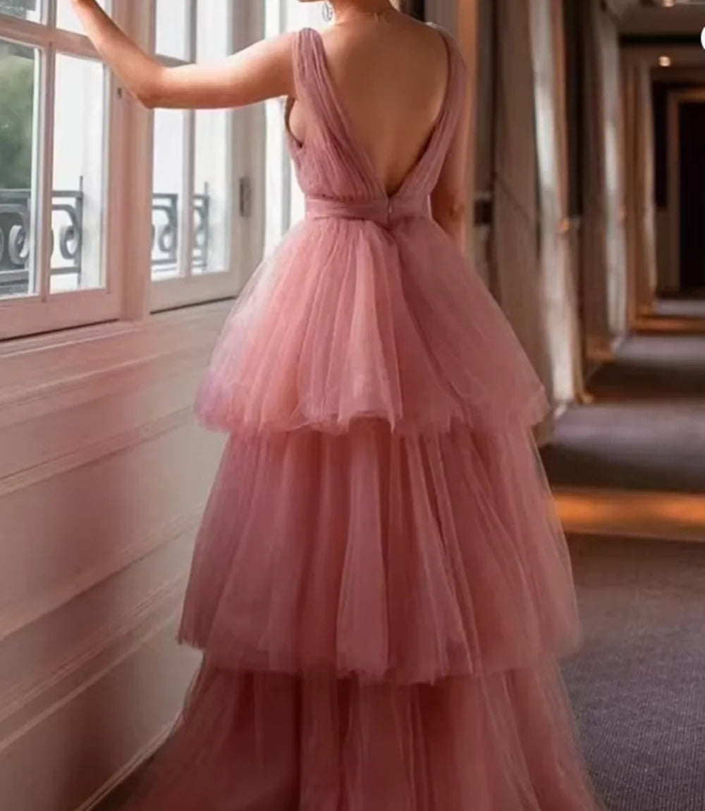 Sky Blue A-Line Spaghetti Strap Bridesmaid Dress