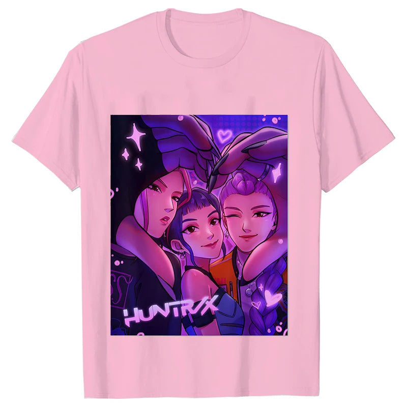 Kpop Oversized Demon Hunter Graphic T-Shirt Women