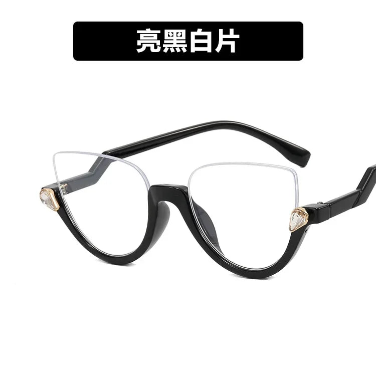 Women’s Half Frame Classic Cat Eye Sunglasses