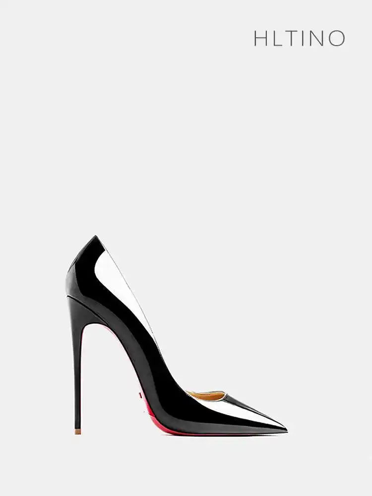 12cm Red Bottom Leather Pumps