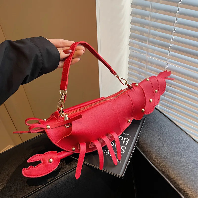 Cute Lobster PU Crossbody Bag
