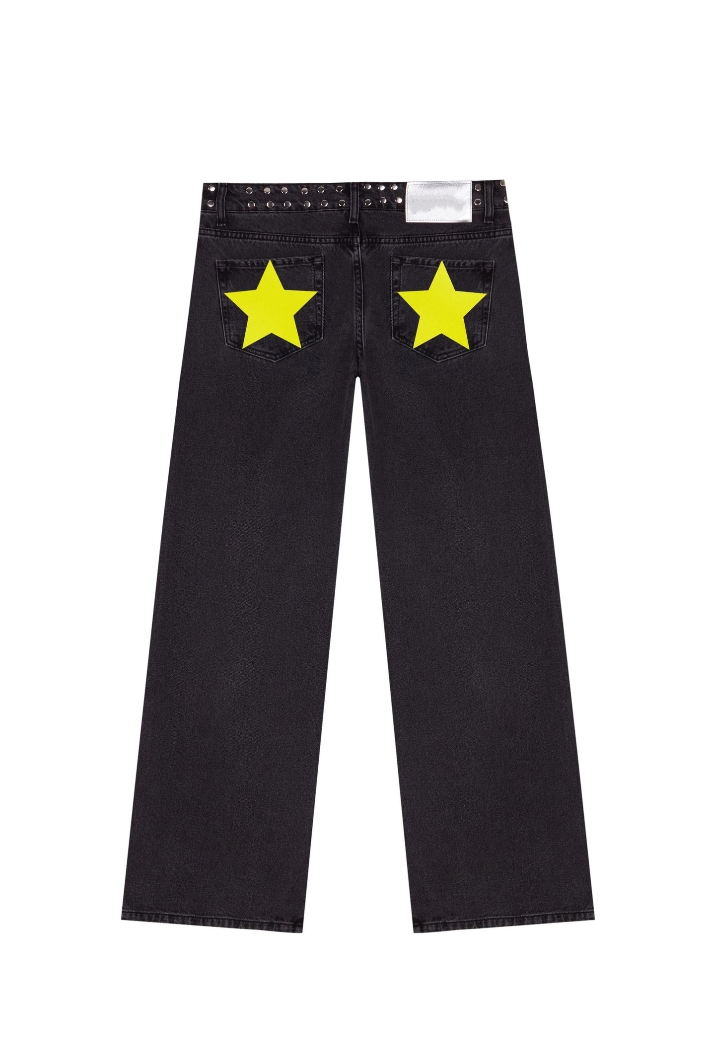 Vintage Star Print High Waist Jeans Women