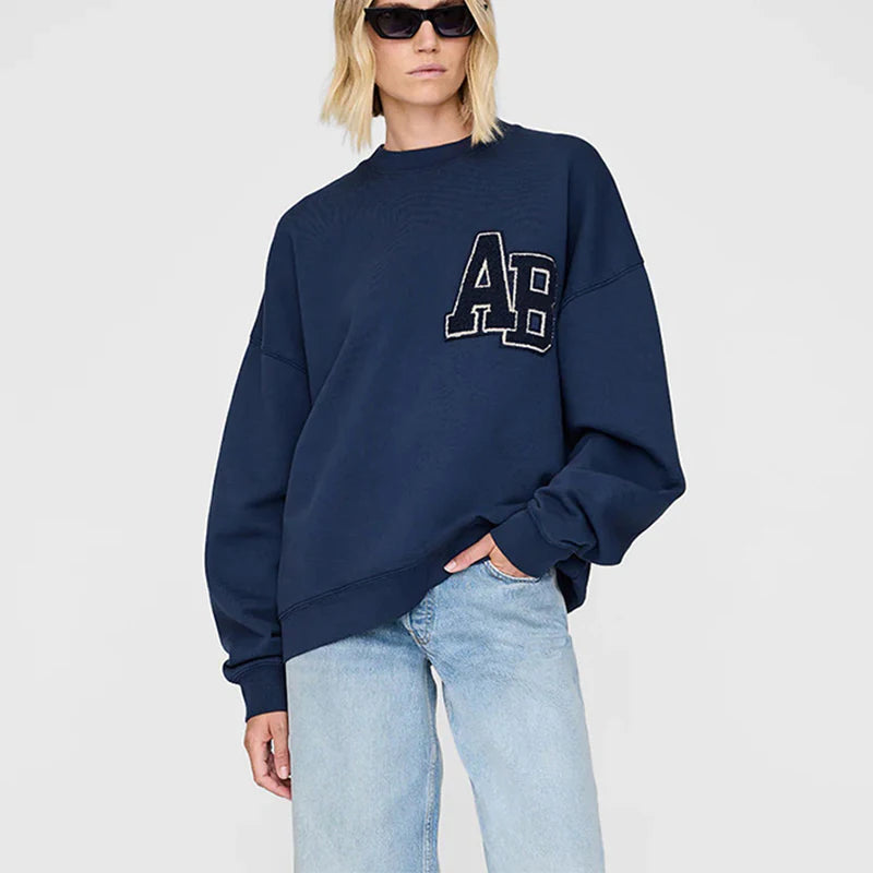 Embroidered Letter North American Niche Hoodie Women