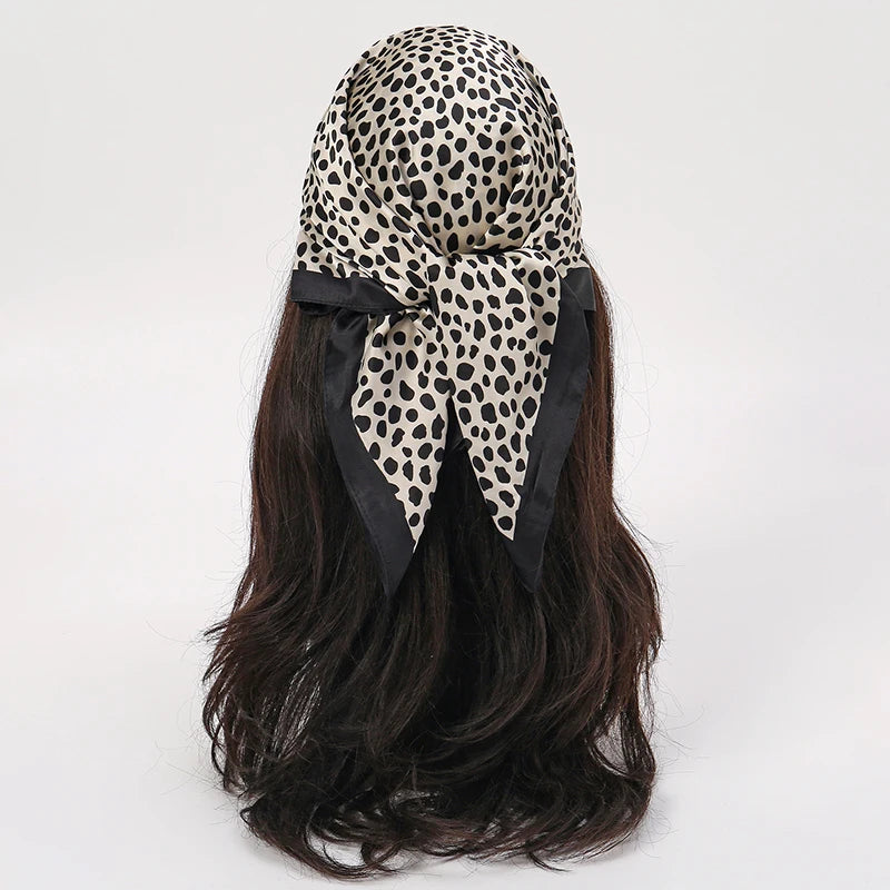 Luxury Silk Feel Square Head Scarf 70×70cm
