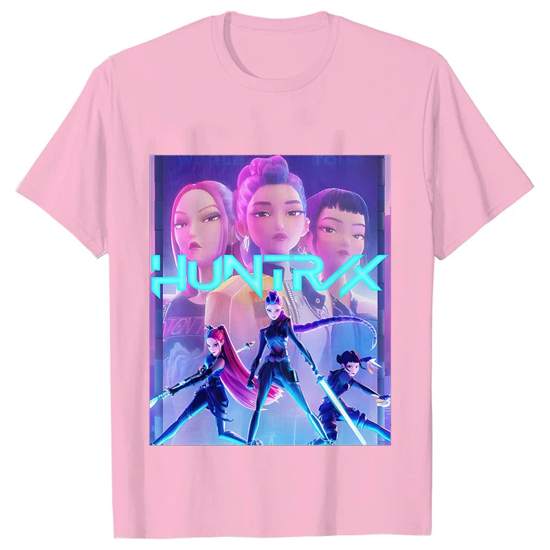 Kpop Oversized Demon Hunter Graphic T-Shirt Women