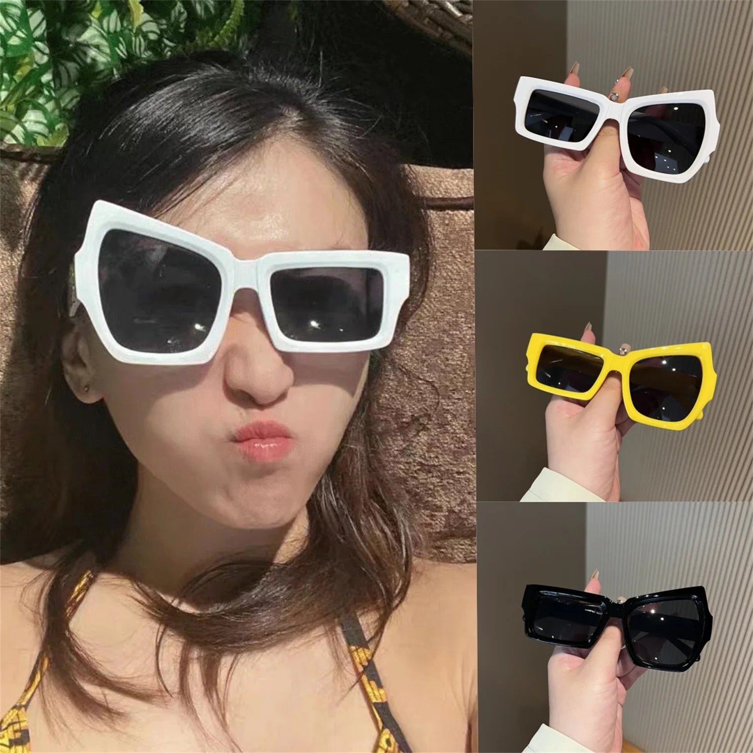 Asymmetrical Hip Hop Fashion Sunglasses Unisex