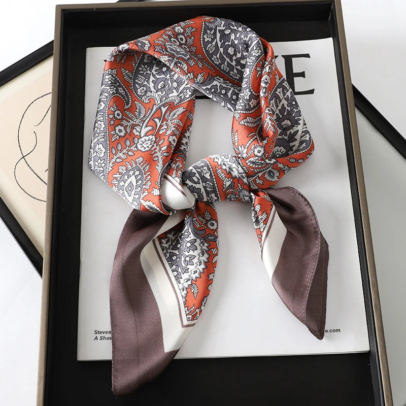 Luxury 60-Color Silk Square Scarf
