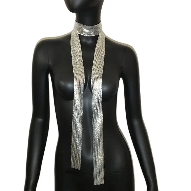 Holographic Sequined Party Scarf Women