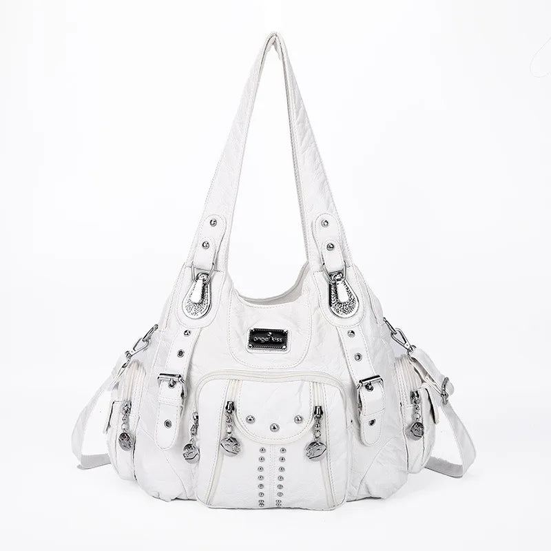 Angelkiss PU Leather Satchel Handbag