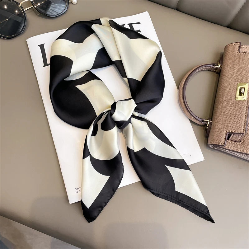 Luxury 60-Color Silk Square Scarf